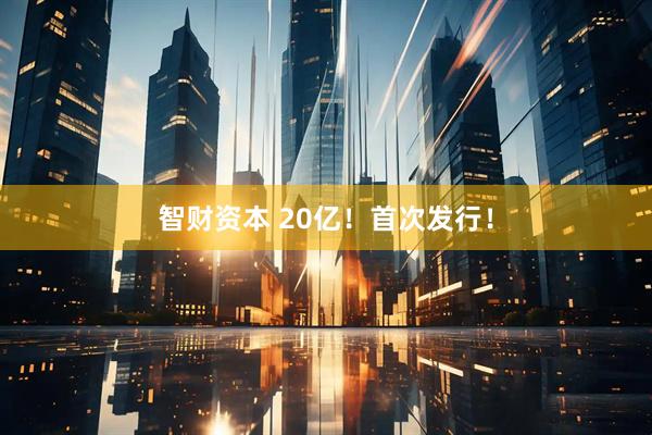 智财资本 20亿！首次发行！
